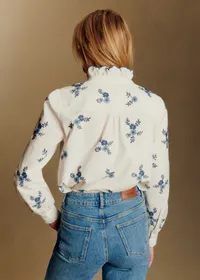 Chemise Chlo - Bico Bleu Fond Ecru — view 4