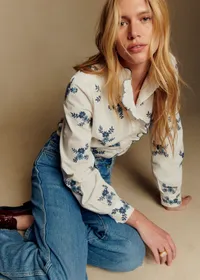 Chemise Chlo - Bico Bleu Fond Ecru — view 5