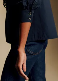 Chemise Chlo - Broderie unie marine — view 4