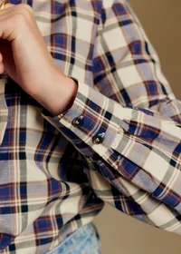 Chemise Chlo - Carreaux Marine et Ecru — view 3