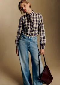 Chemise Chlo - Carreaux Marine et Ecru — view 4
