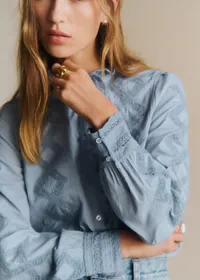 Chemise Chlo - Dentelle Bleu Vintage — view 2