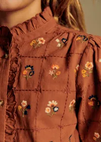 Chemise Chlo - Caramel / Broderie Herbier — view 3