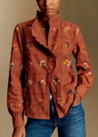 Chemise Chlo - Fleurs Fond Caramel — view 2