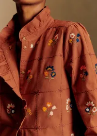 Chemise Chlo - Fleurs Fond Caramel — view 3