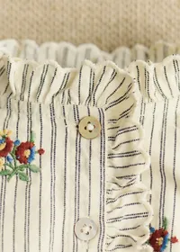 Chemise Chlo - Petit Sézane x Antoinette Poisson - Rayures Broderies Boutonnières — view 2