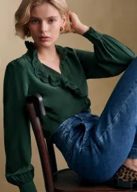 Chemise Chlo - Vert Bouteille — view 2