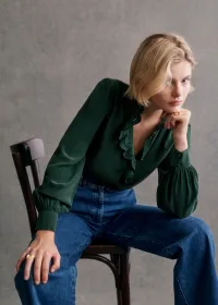 Chemise Chlo - Vert Bouteille — view 3