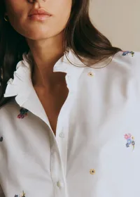 Chemise Erine - Broderie Contrastée Multico Fond Ecru — view 3