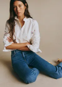 Chemise Erine - Broderie Contrastée Multico Fond Ecru — view 5