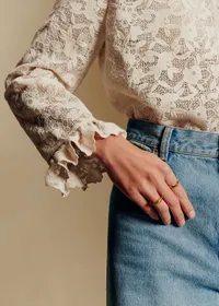 Chemise Erine - Guipure Unie Fleur Ecru — view 3