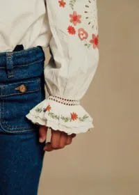 Chemise Gloria - Ecru / broderies multicos — view 2