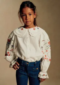 Chemise Gloria - Ecru / broderies multicos — view 3