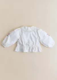 Chemise Henria - Sézane x SEA NY - Broderie Contrastée Mini Multico Fond Écru — view 5