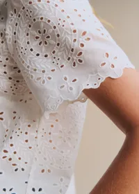 Chemise MANON - Broderie Unie Ecru — view 2