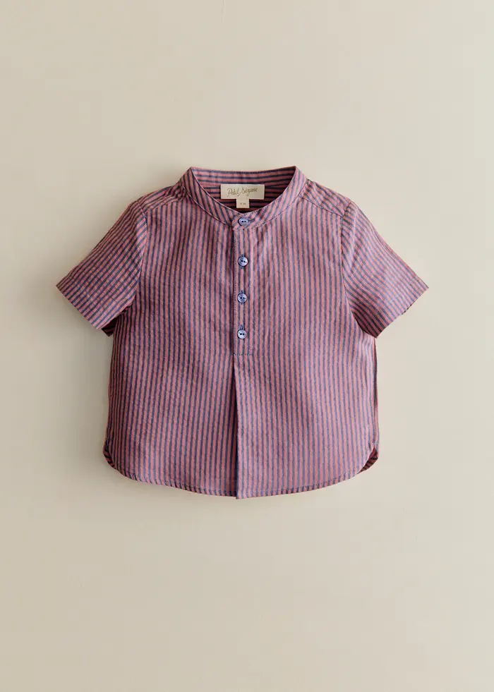 Chemise Marco - Rayure Rose Marine