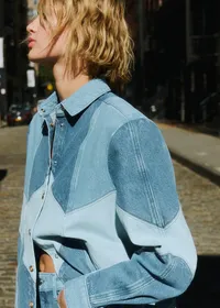 Chemise Marzia - Patchwork Denim Bleu Clair — view 2