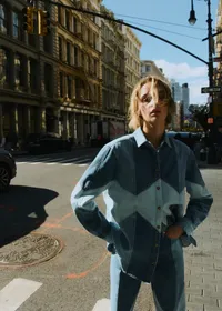 Chemise Marzia - Patchwork Denim Bleu Clair — view 4