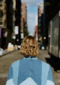 Chemise Marzia - Patchwork Denim Bleu Clair — view 5