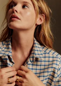 Chemise Max - Carreaux Ecru Bleu Rouge — view 2