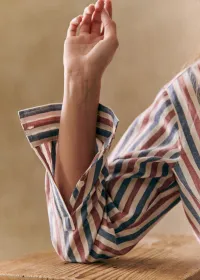 Chemise Max - Rayures bleu ecru bordeaux — view 5