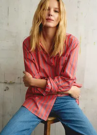 Chemise Max - Rayures Rouge et Ecru — view 2