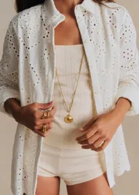 Chemise Maxou - Broderie Unie Volute Écru — view 2