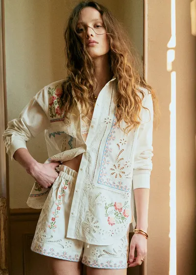 Chemise Maxy - Broderie Placée Pastel