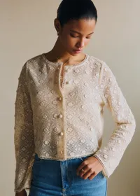Chemise Nora - Guipure Unie Ecru — view 2