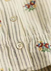 Chemise Ombeline - Petit Sézane x Antoinette Poisson - Rayures Broderies Boutonnières — view 3