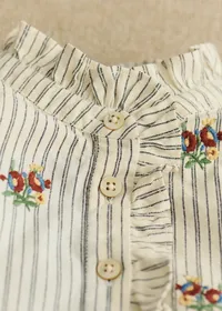 Chemise Ombeline - Petit Sézane x Antoinette Poisson - Rayures Broderies Boutonnières — view 4