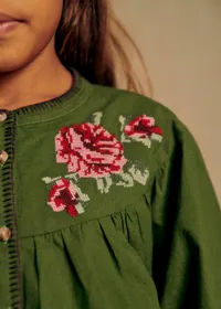 Chemise Orla - Petit Sézane x Baziszt - Vert Bambou / Fleurs Multico — view 2