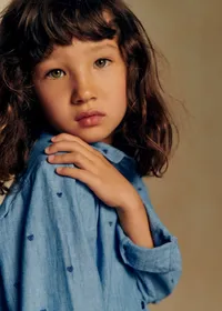 Chemise Pierro - Chambray Coeur Brodé Marine — view 2