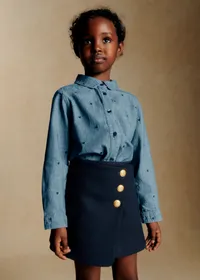 Chemise Pierro - Chambray Coeur Brodé Marine — view 5