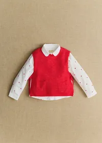 Chemise Pierro - Oxford Blanc / Coeurs Rouge — view 2