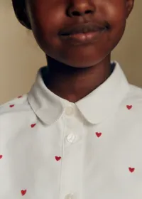 Chemise Pierro - Oxford Blanc / Coeurs Rouge — view 5