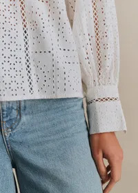 Chemise Roma - Broderie Unie Ecru — view 3