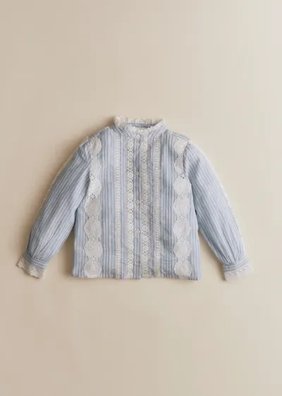 Chemise Rym - Rayures Bleu Ecru