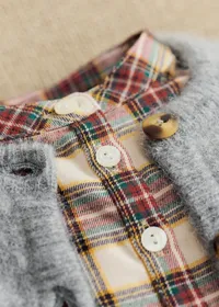 Chemise Sacha - Carreaux Ecru / Rouge — view 4
