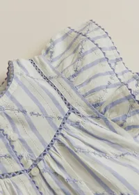 Chemise Tallulah - Rayures Lavande Broderie — view 4