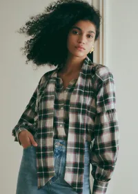 Chemise Tazia - Carreaux Vert Écru Rouge — view 3