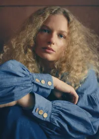 Chemise Tazia - Sézane x Antoinette Poisson - Chambray — view 3