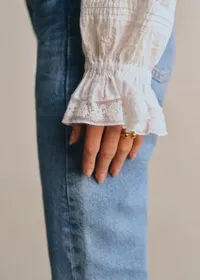 Chemise Tinia - Broderie Unie Ecru — view 4