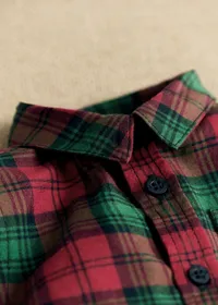 Chemise Tom - Carreaux rouge et vert — view 2
