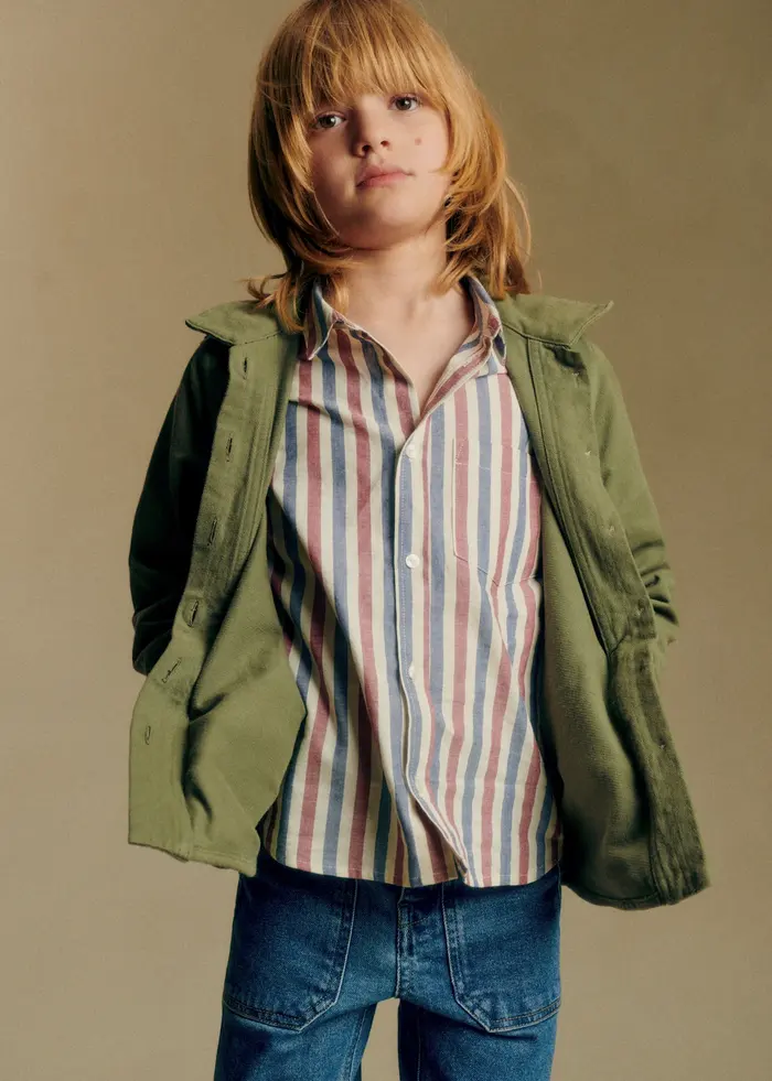 Chemise Tom - Rayures Bleu Blanc Rouge