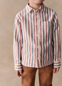 Chemise Tom - Rayures Bleu Blanc Rouge — view 3