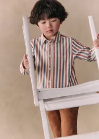 Chemise Tom - Rayures Bleu Blanc Rouge — view 4