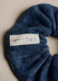 Chouchou denim brodé - Sézane x SEA NY - Bleu Denim Brodé — view 2