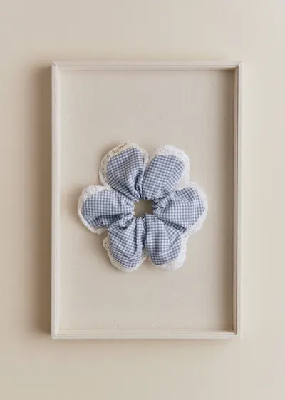 Chouchou Fleur - Vichy Bleu