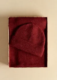 Coffret Bonnet et Echarpe - Grenat — view 3